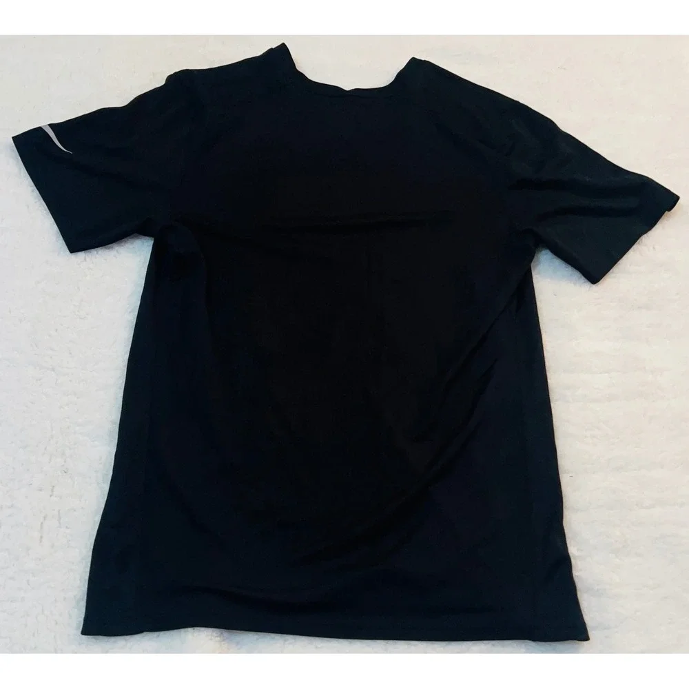 Nike Running Dri-FIT Shirt Mens Medium Black Nike Air Graphic Tee Short Sleeve